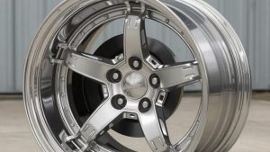 Polished aluminum car wheel restored by sandblasting in my area