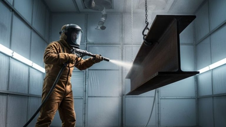 a man sandblasting (2)